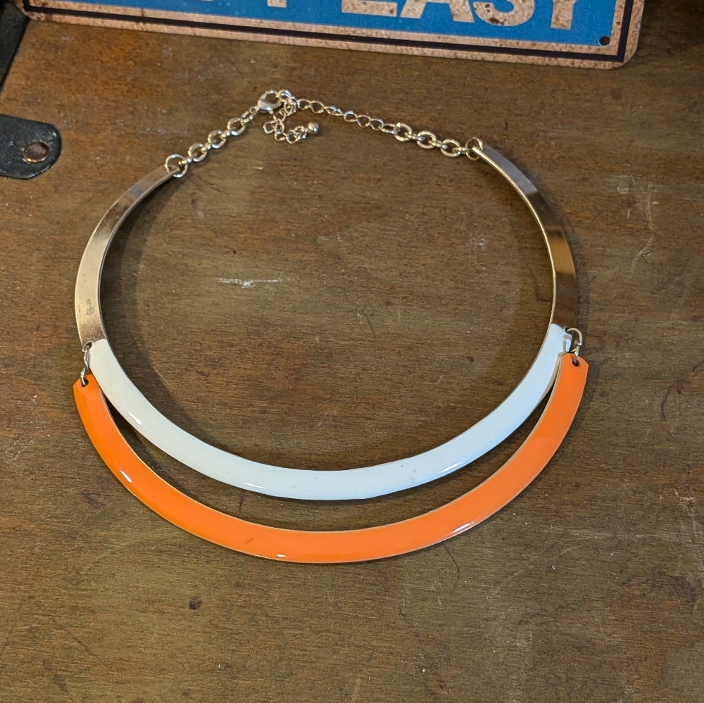 ❄️Orange & White Double Choker